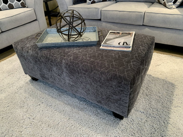 English Elm Camero Microfiber Cocktail Ottoman with Quilted Mission Style and Hardwood Frame T2574P196582