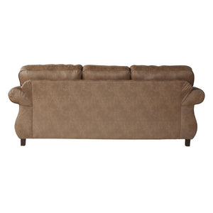 English Elm Leinster Faux Leather Sofa Set with Nailhead Trim and Rolled Arms for Living Rooms T2574P196937
