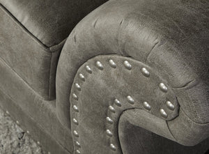 English Elm Leinster Faux Leather Accent Armchair with Nailhead Trim and Rolled Arms T2574P196945