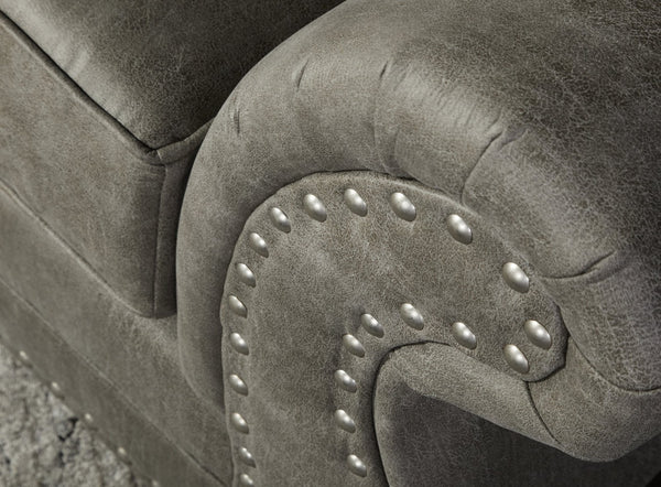 English Elm Leinster Faux Leather Accent Armchair with Nailhead Trim and Rolled Arms T2574P196945