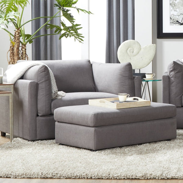English Elm Enda Oversized Cuddler Accent Chair Deep Foam Seat Pillow Back Contemporary Living Room Carbon Gray T2574P196959