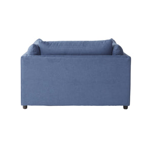 English Elm Enda Oversized Cuddler Accent Chair Deep Foam Seat Pillow Back Contemporary Living Room Blue T2574P196961