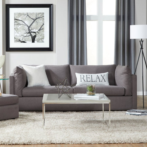 English Elm Enda Pillow Back Upholstered Sofa Set with Cuddler Chair for Modern Living Rooms Carbon Gray T2574P198407