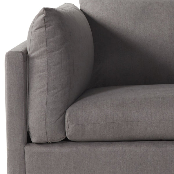 English Elm Enda Pillow Back Upholstered Sofa Set with Cuddler Chair for Modern Living Rooms Carbon Gray T2574P198407