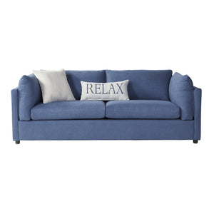 English Elm Enda Pillow Back Upholstered Sofa Set with Cuddler Chair for Modern Living Rooms Navy Blue T2574P198409