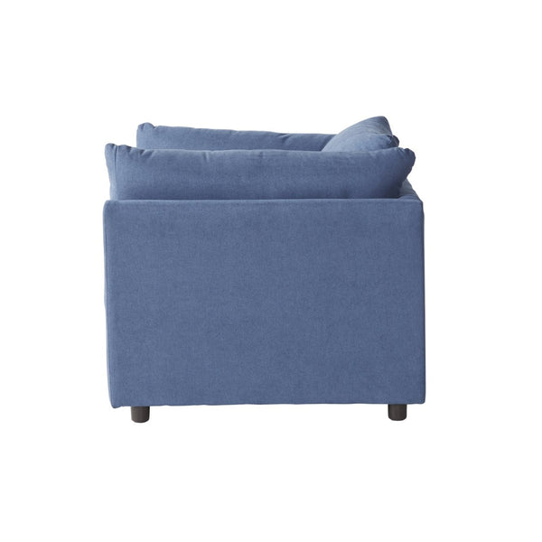 English Elm Enda Pillow Back Upholstered Sofa Set with Cuddler Chair for Modern Living Rooms Navy Blue T2574P198409