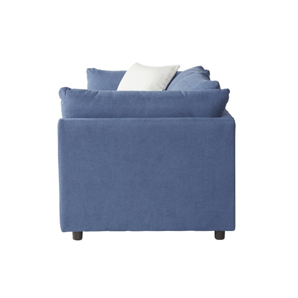 English Elm Enda Pillow Back Upholstered Sofa Set with Cuddler Chair for Modern Living Rooms Navy Blue T2574P198409