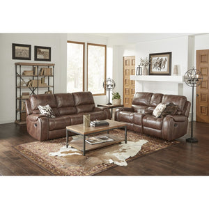 English Elm Achern Faux Leather Nailhead Reclining Sofa Set with Console and Usb Ports T2574P198807