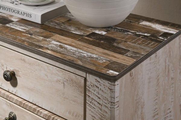 English Elm Imerland Six Piece Queen Bedroom Set Solid Hardwood White Wash Rustic Industrial Chic T2574P200212