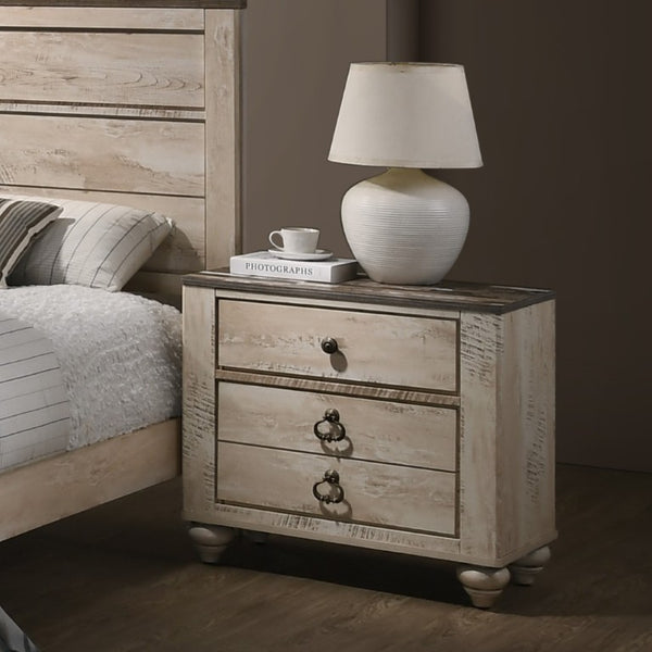 English Elm Imerland Six Piece Queen Bedroom Set Solid Hardwood White Wash Rustic Industrial Chic T2574P200212