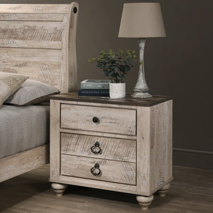 English Elm Imerland Shabby Chic King Bedroom Set Solid Hardwood Sleigh Bed with Dresser Mirror T2574P201567