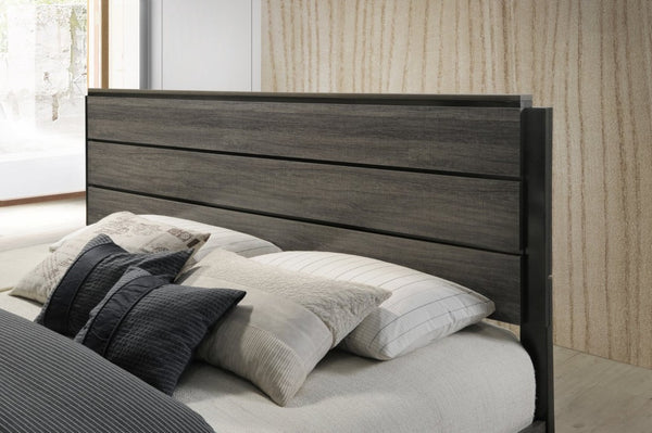 English Elm Ioana Six Piece Queen Bedroom Set Weathered Grey Wood with Dresser Chest Nightstands T2574P202559