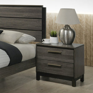 English Elm Ioana King Panel Bedroom Set Rubberwood Weathered Grey with Matching Nightstands T2574P202572