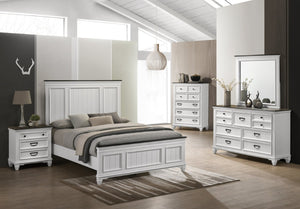 English Elm Clelane Shiplap Queen Bedroom Set Five Piece Modern Farmhouse Weathered Wood Collection T2574P204504