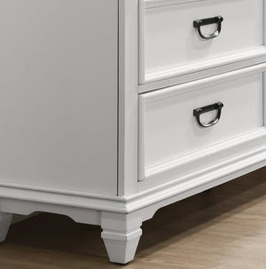 English Elm Clelane Modern Farmhouse King Bedroom Set Shiplap Panels Weathered White Wood T2574P204505