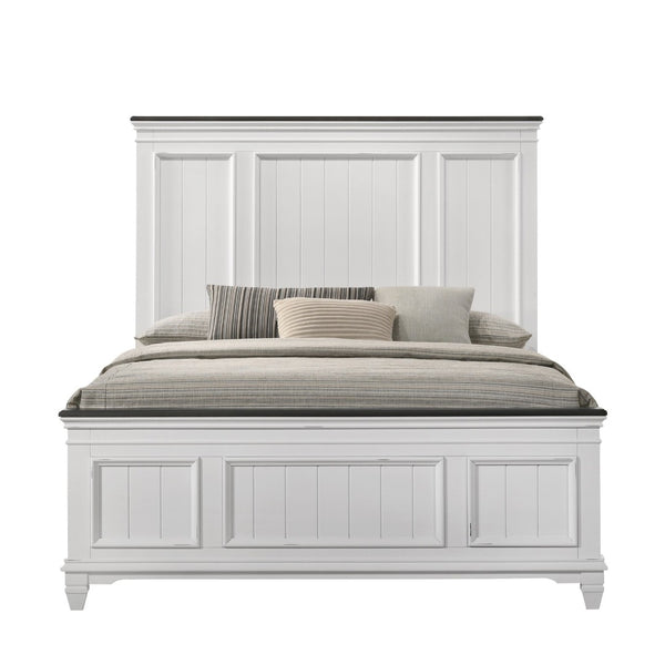 English Elm Clelane Queen Bedroom Set Modern Farmhouse Shiplap Wood Frame with Two Nightstands T2574P204506