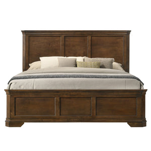 English Elm Maderne 5 Piece Queen Bedroom Set Antique Walnut Wood Grain Panel Bed with Storage T2574P204907