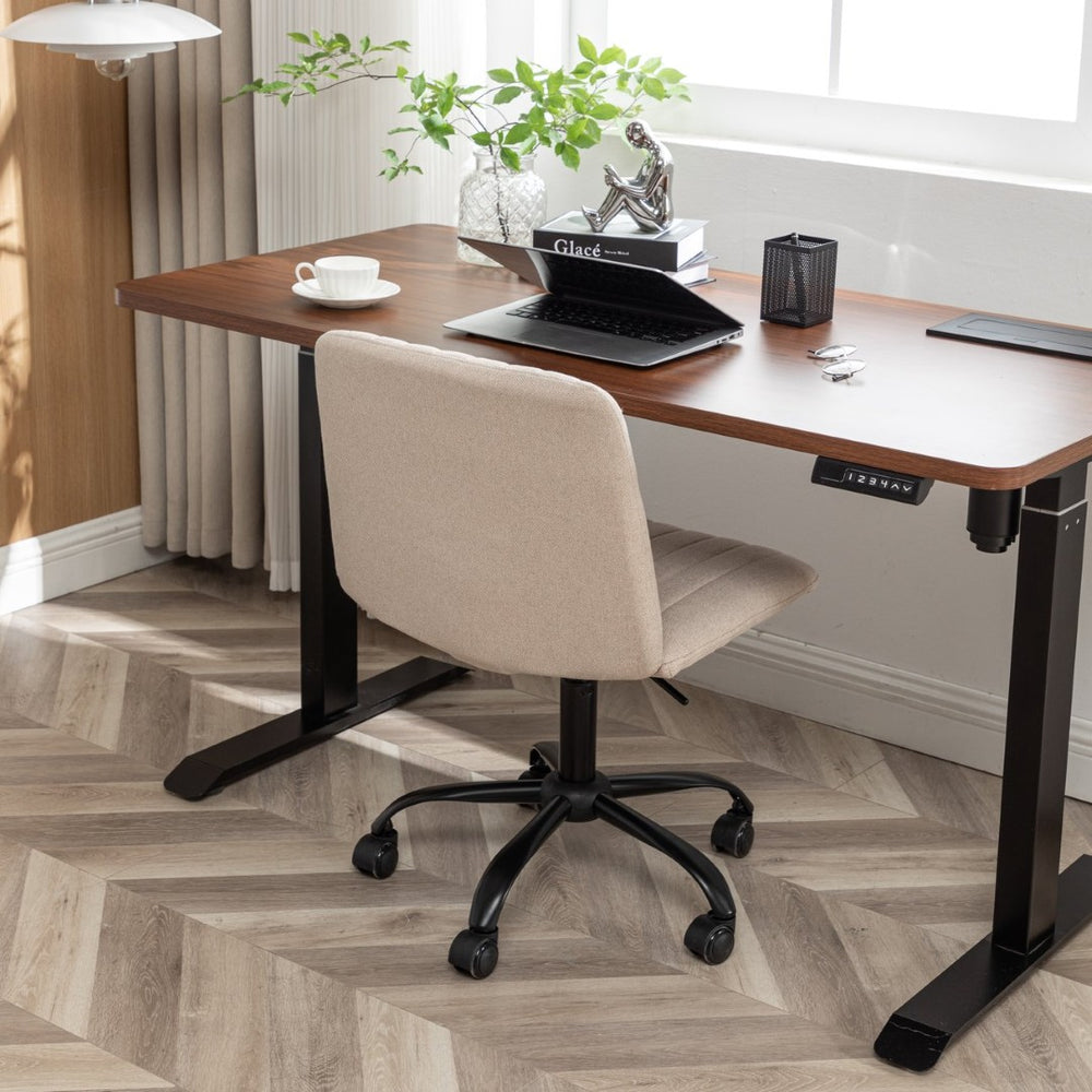 English Elm Masar Breathable Fabric Task Chair with Foam Cushion and Pneumatic Swivel Base Beige T2574P206309