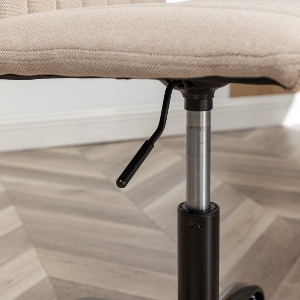 English Elm Masar Breathable Fabric Task Chair with Foam Cushion and Pneumatic Swivel Base Beige T2574P206309