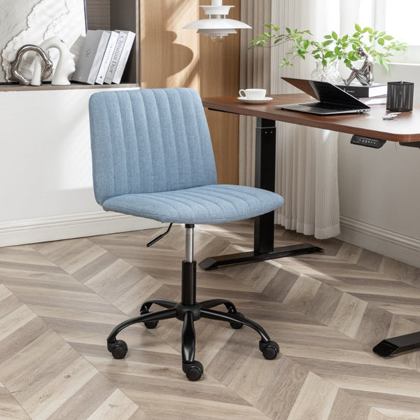 English Elm Masar Breathable Fabric Task Chair with Foam Cushion and Pneumatic Swivel Base Blue T2574P206310