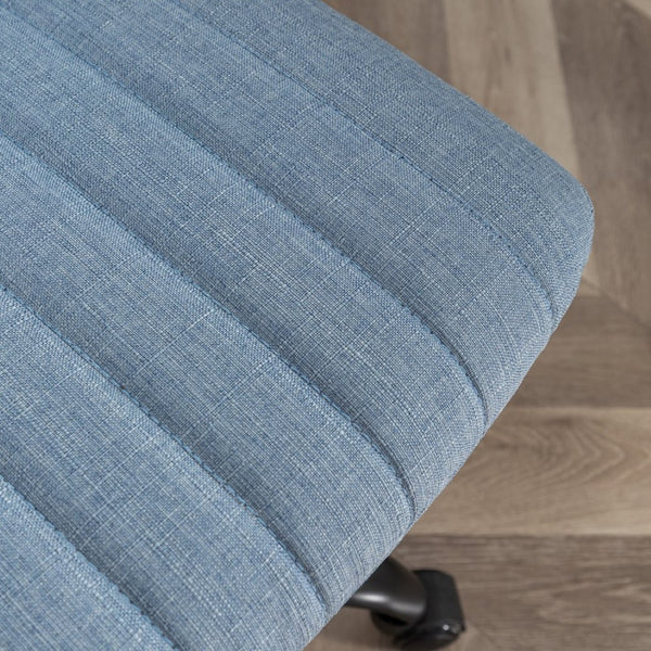 English Elm Masar Breathable Fabric Task Chair with Foam Cushion and Pneumatic Swivel Base Blue T2574P206310