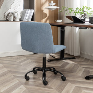 English Elm Masar Breathable Fabric Task Chair with Foam Cushion and Pneumatic Swivel Base Blue T2574P206310