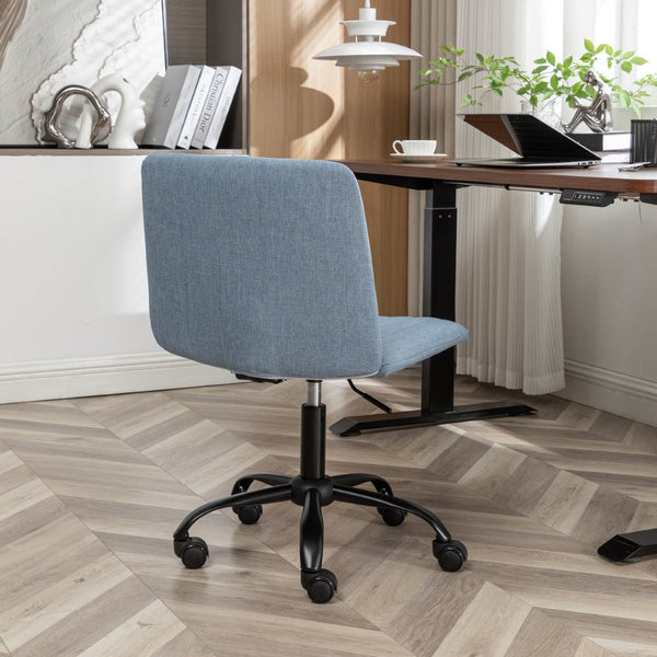 English Elm Masar Breathable Fabric Task Chair with Foam Cushion and Pneumatic Swivel Base Blue T2574P206310