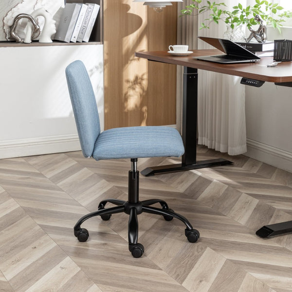 English Elm Masar Breathable Fabric Task Chair with Foam Cushion and Pneumatic Swivel Base Blue T2574P206310