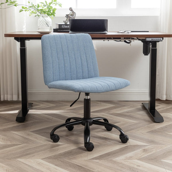English Elm Masar Breathable Fabric Task Chair with Foam Cushion and Pneumatic Swivel Base Blue T2574P206310