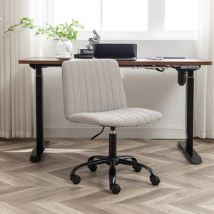 English Elm Masar Breathable Fabric Task Chair with Foam Cushion and Pneumatic Swivel Base Gray T2574P206311