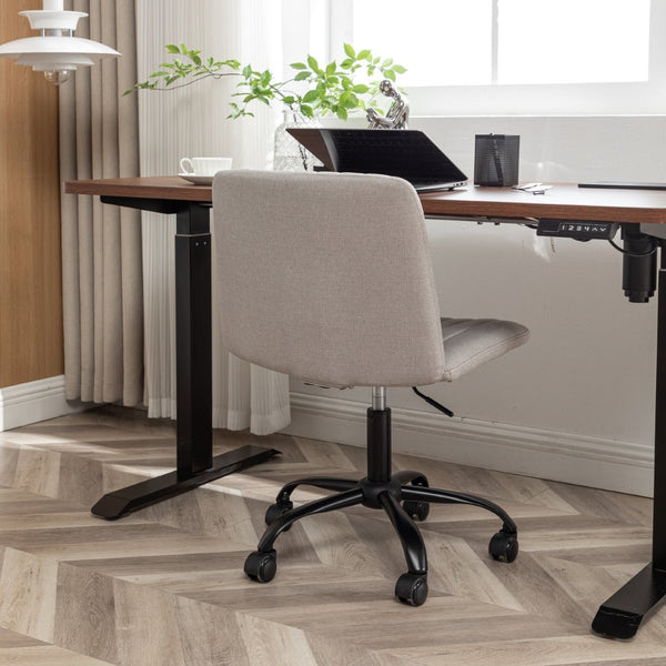 English Elm Masar Breathable Fabric Task Chair with Foam Cushion and Pneumatic Swivel Base Gray T2574P206311