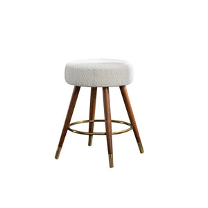 English Elm Momo Boucle Textured Swivel Counterstool with Solid Wood Frame for Kitchen Bars T2574P206729