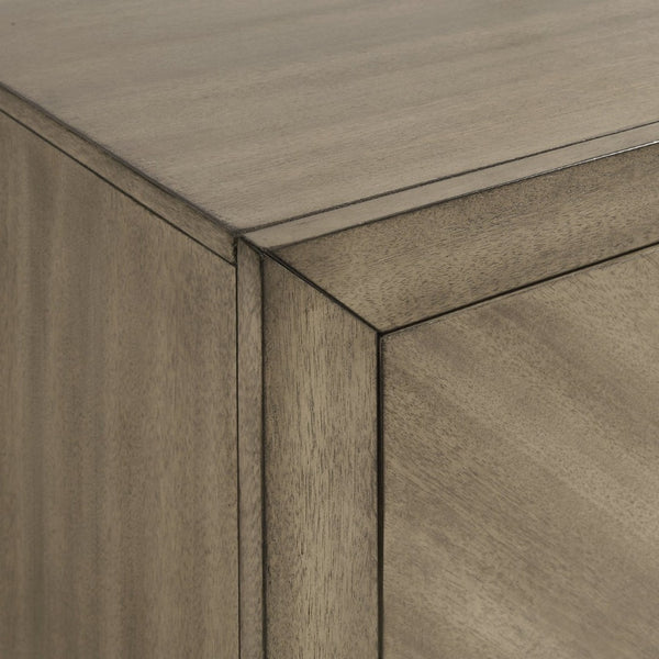 English Elm Arena Antique Gray Nightstand with Dovetail Drawers and Metal Pulls for Modern Bedrooms T2574P225174