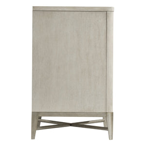 English Elm Mantalia Hardwood 3-drawer Nightstand with Champagne Metal Frame and Cedar Lining T2574P225193
