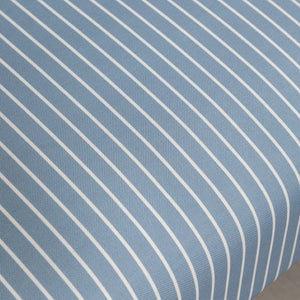 English Elm Botticelli Armless Slipper Chair Blue Stripe Fabric Tall Back Foam Seat Bedroom Accent T2574P240370