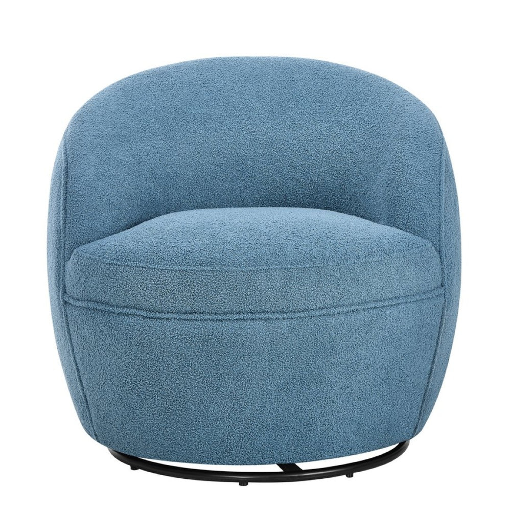 English Elm Galleria Sherpa Plush Barrel Swivel Accent Chair for Living Room Reading Nook T2574P241740