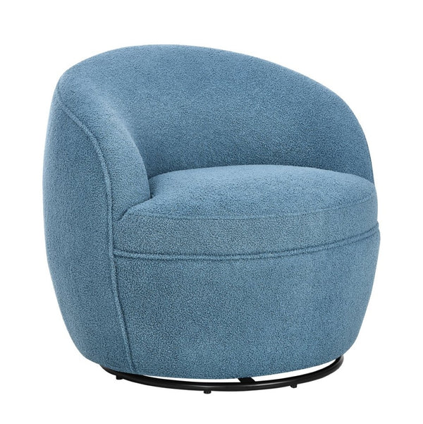 English Elm Galleria Sherpa Plush Barrel Swivel Accent Chair for Living Room Reading Nook T2574P241740