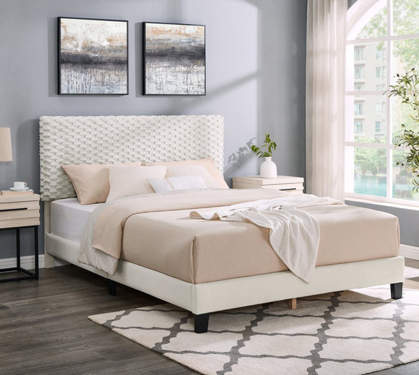 English Elm Findlay Queen Platform Bed Plush 3d Upholstered Headboard Modern Minimalist Frame T2574P241782