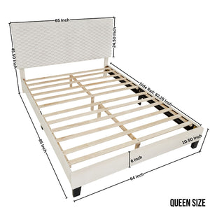 English Elm Findlay Queen Platform Bed Plush 3d Upholstered Headboard Modern Minimalist Frame T2574P241782