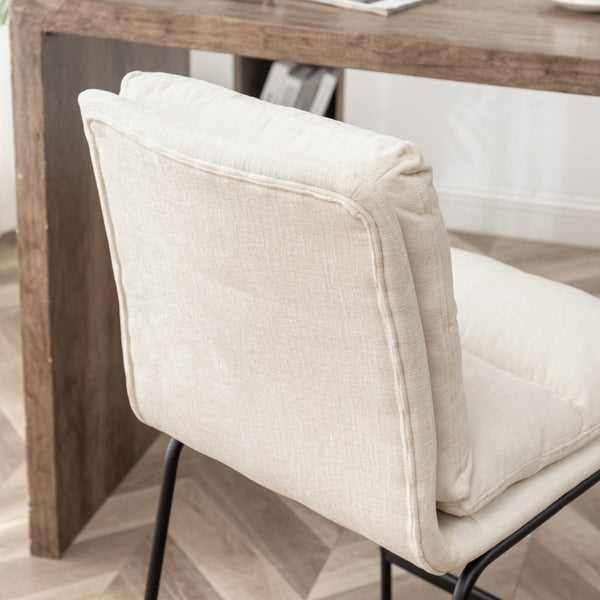 English Elm Milos Upholstered Counter Stools Set of 2 Overfilled Cushion Sled Base Kitchen T2574P245862