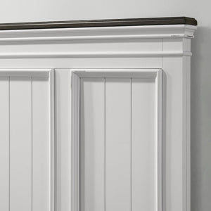 English Elm Clelane Shiplap Wood Six Piece King Bedroom Set Modern Farmhouse Weathered White Finish T2574P311881