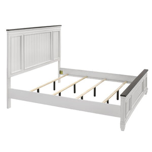 English Elm Clelane Shiplap Wood Six Piece King Bedroom Set Modern Farmhouse Weathered White Finish T2574P311881