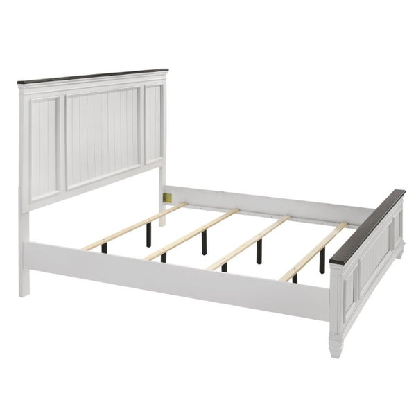 English Elm Clelane Shiplap Wood Six Piece King Bedroom Set Modern Farmhouse Weathered White Finish T2574P311881