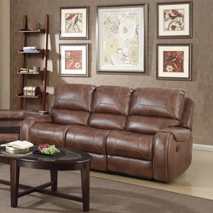 English Elm Achern Three Seat Manual Reclining Sofa with Nailhead Trim and Usb Console T2574P389530