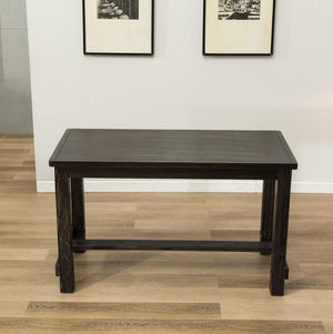 English Elm Leviton Carved Wood Counter Height Dining Set Seats 4 with Tufted Upholstered Chairs T2574P410811