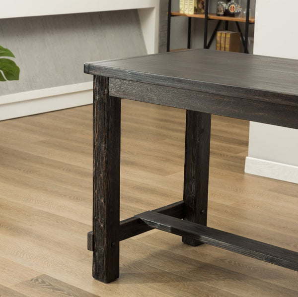 English Elm Leviton Carved Wood Counter Height Dining Set Seats 4 with Tufted Upholstered Chairs T2574P410811