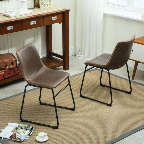English Elm Lotusville Industrial Loft Dining Set Seats Six with Faux Leather Upholstered Chairs T2574P411547