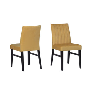 English Elm Roundhill Wendell Channel Tufted Upholstered Dining Chair Set with Rubberwood Legs T2574P424760