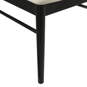 English Elm Lavin Wishbone Back Rubberwood Dining Chairs Faux Leather Seat Mid-century Set of 2 Black T2574P427312