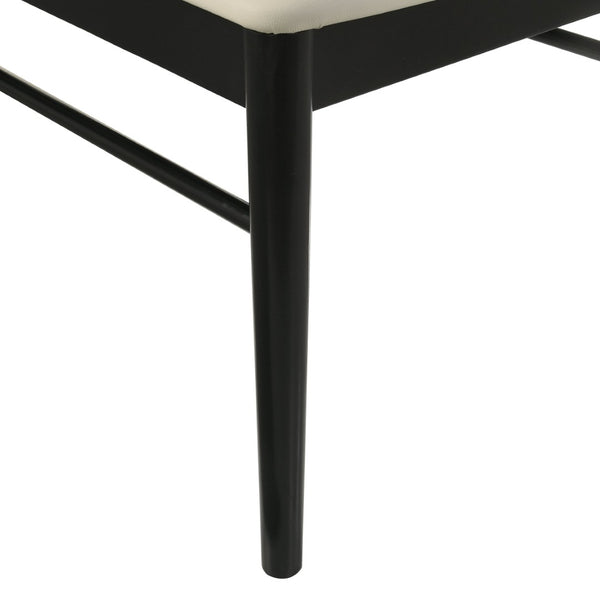 English Elm Lavin Wishbone Back Rubberwood Dining Chairs Faux Leather Seat Mid-century Set of 2 Black T2574P427312